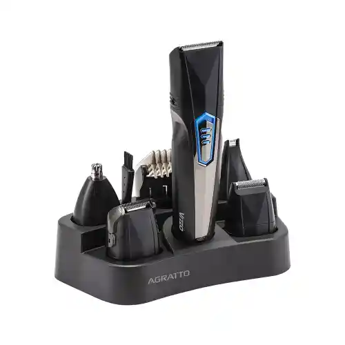 Imagem principal do produto Aparador de Pelos 6 em 1 Preto Bivolt - Agratto