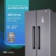 Miniatura 5 do produto Geladeira Refrigerador HQ Side By Side Frost Free 460L 127v Cinza