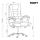 Miniatura 5 do produto Cadeira Presidente Marrom Base Cromada Fortt - HQ
