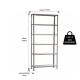 Miniatura 2 do produto Estante de Aço 40cm 6 Prateleiras Chapa 26 Nobre