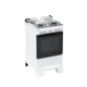 Miniatura 2 do produto Fogão 4 Bocas Branco com Mesa Inox Mônaco Plus Bivolt - Atlas