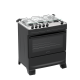 Miniatura 2 do produto Fogão 5 Bocas Preto com Mesa Inox Mônaco Top Bivolt - Atlas