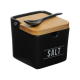 Miniatura 1 do produto Saleiro Salt Tampa De Bambu E Colher Preto 240ml - Haüskraft