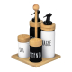 Miniatura 1 do produto Galheteiro Com Suporte De Bambu 5 Peças - Hauskraft