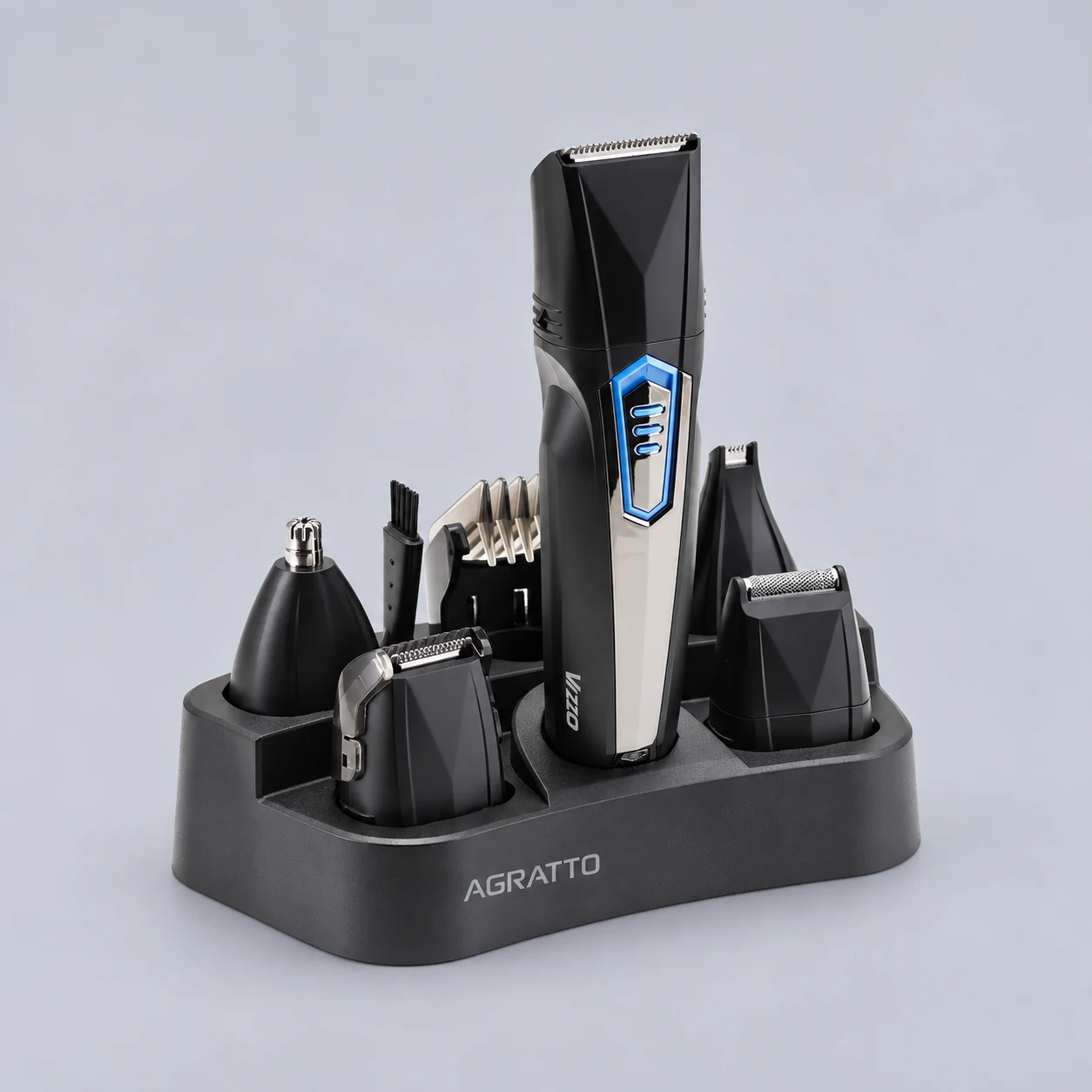 Aparador de Pelos Vizzo 6 em 1 Preto Bivolt Agratto
