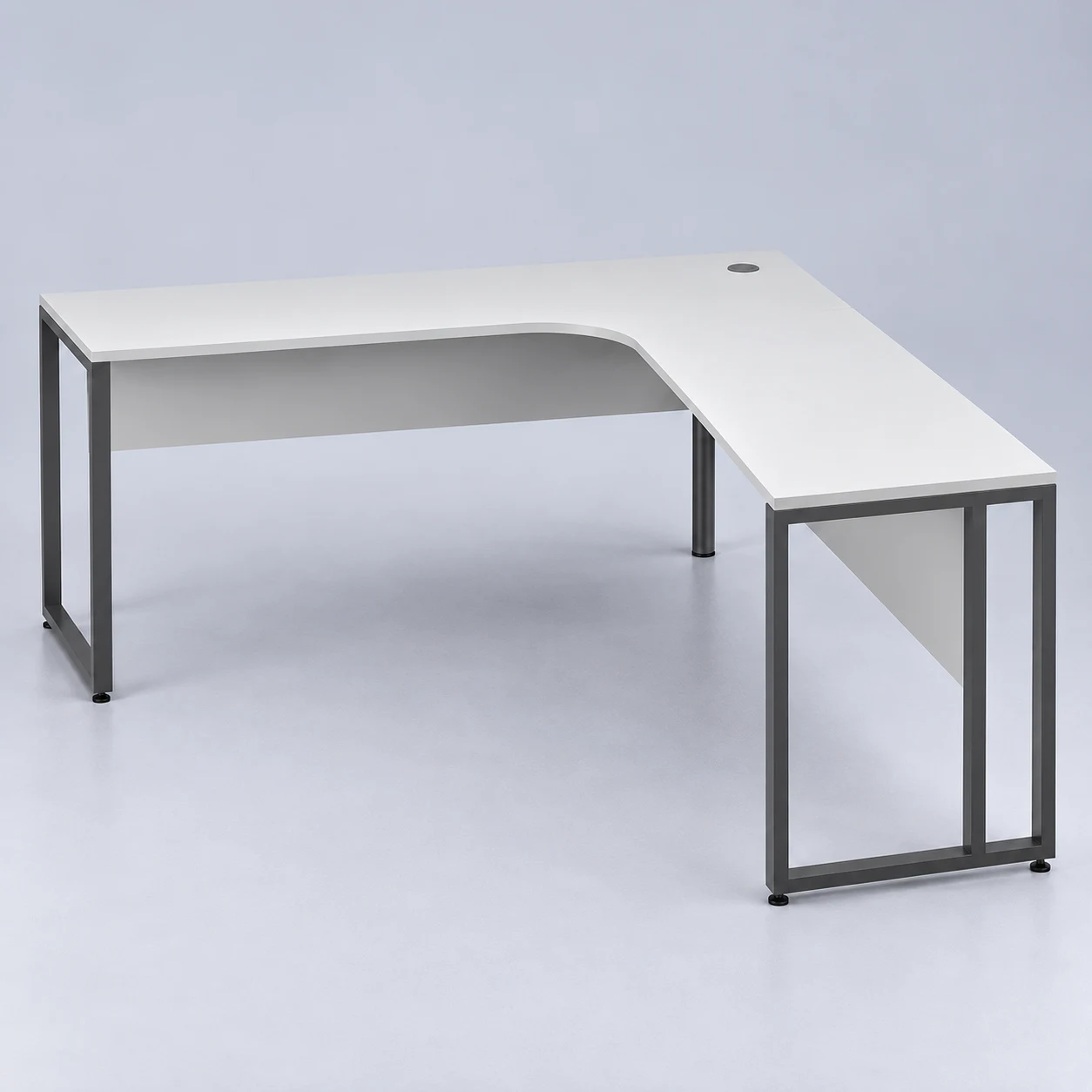 Mesa de Escritório em L 150x150 cm com Pés Metálicos Nobre Móveis