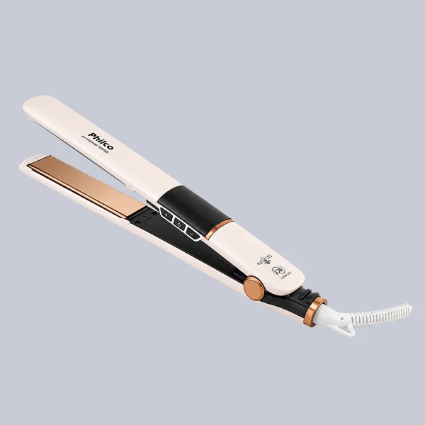 Prancha de Cabelo Philco Titanium Chrome Rose 50W