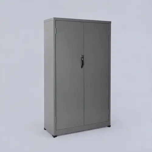Armário de Aço PA150 2 Portas 3 Prateleiras Cinza