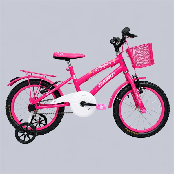 Bicicleta Cairu aro 16 com rodinhas Flowers