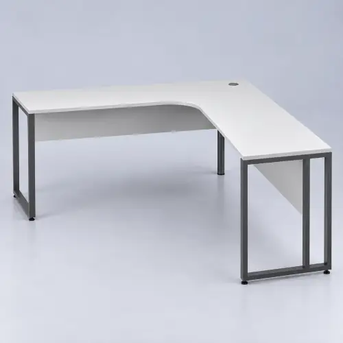 Mesa de Escritório em L 150x150 cm com Pés Metálicos