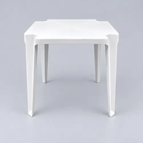 Mesa Plástica Quadrada Tamandaré 70x70 cm Branca Liberty Plast